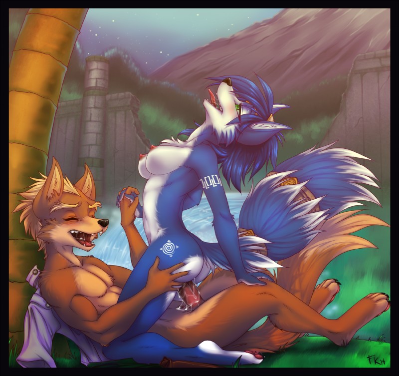 fox mccloud and krystal (nintendo and etc) created by fluff-kevlar