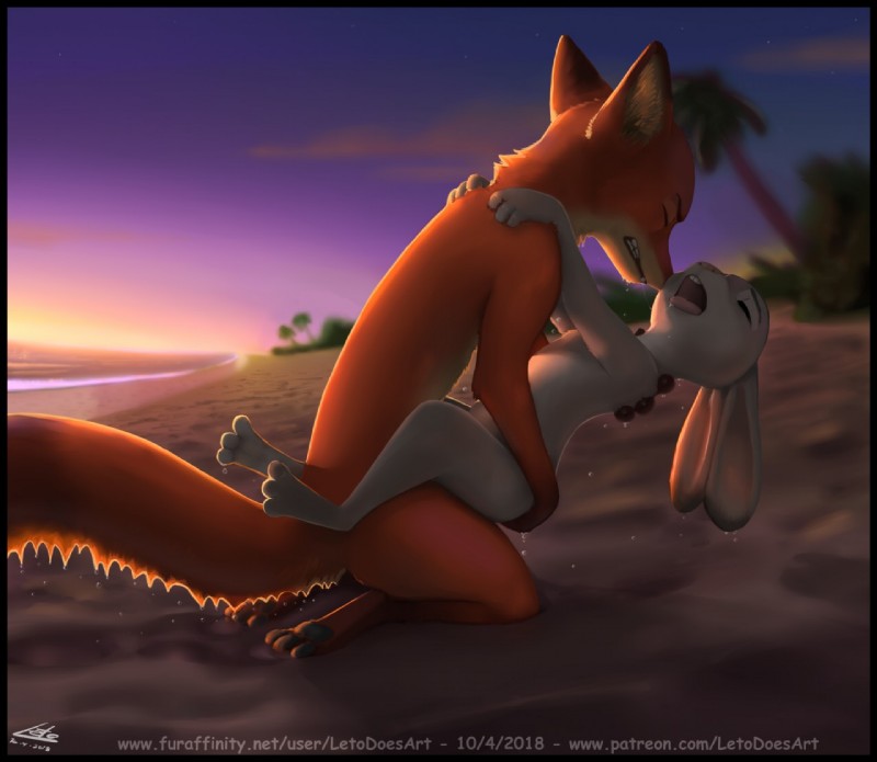 judy hopps and nick wilde (zootopia and etc) created by letodoesart