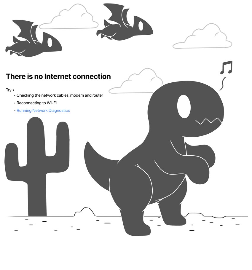 dinosaur (google chrome and etc) created by leafeon0927