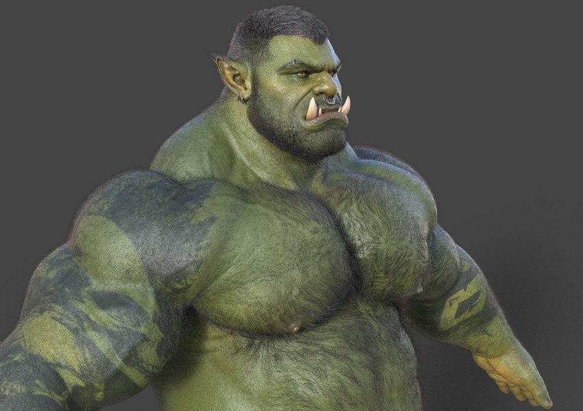 ear_piercing ear_ring eyebrow_piercing facial_piercing fangs green_body green_skin male muscular muscular_humanoid muscular_male nipples nose_piercing nose_ring nude piercing pointy_ears ring_piercing solo tattoo teeth ad-games borz_(ad-games) bear humanoid mammal orc hi_res model_sheet