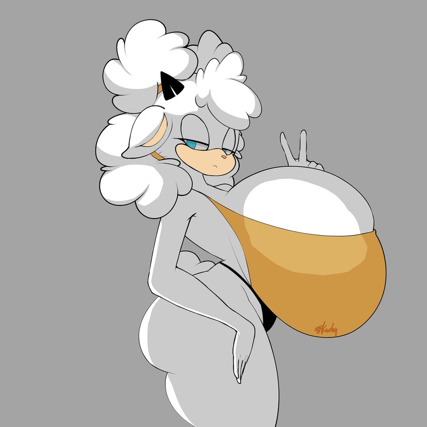 big_breasts big_butt breasts butt female huge_breasts skachy sega sonic_the_hedgehog_(series) bovid caprine mammal sheep absurd_res hi_res