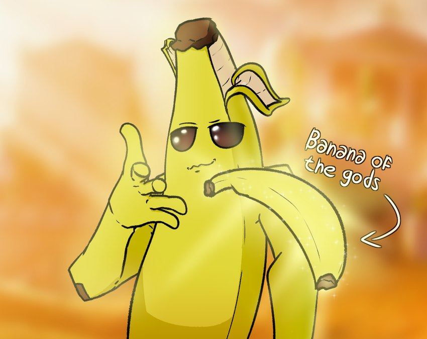 banana duo food fruit male offscreen_character plant solo text throwing purrmystique epic_games fortnite peely food_creature humanoid digital_drawing_(artwork) digital_media_(artwork) english_text meme