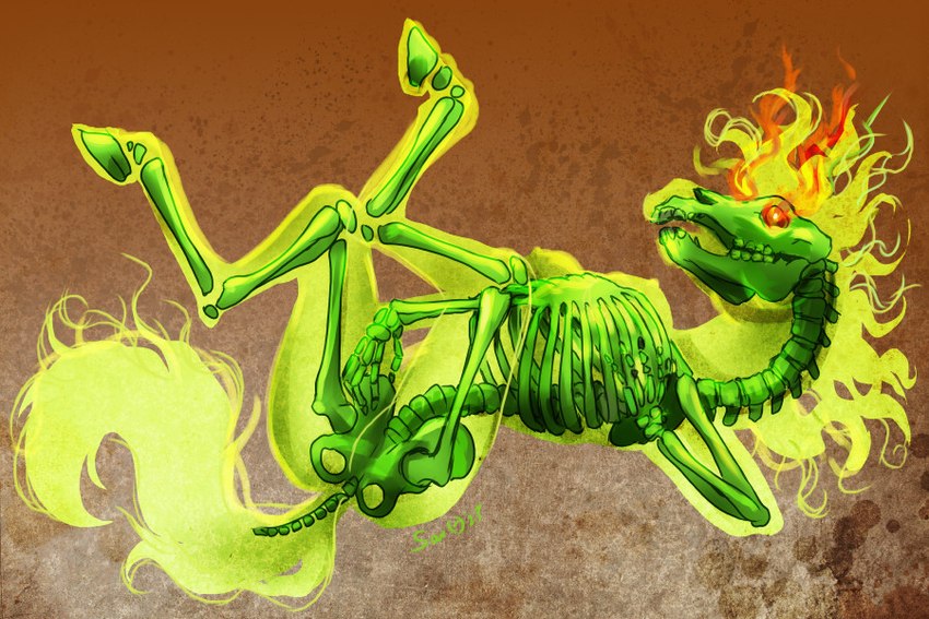 anthro bone breasts erect_nipples female fingering fingering_self glowing glowing_body glowing_eyes glowing_hair green_body green_hair grope hair masturbation nipples open_mouth red_eyes skeleton solo translucent translucent_body caribou_(artist) equid equine horse lich mammal undead 2023 3:2