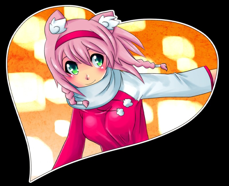 alternate_species blush breasts clothed clothing female green_eyes hair heart_symbol humanoidized pink_hair solo elksign05 sega sonic_the_hedgehog_(series) amy_rose animal_humanoid eulipotyphlan eulipotyphlan_humanoid hedgehog_humanoid humanoid mammal mammal_humanoid alpha_channel