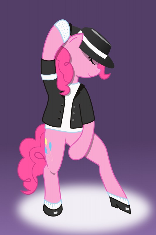 cosplay dancing female feral fur parody pink_body pink_fur simple_background solo tail pageturner1988 friendship_is_magic hasbro michael_jackson my_little_pony smooth_criminal michael_jackson_(character) pinkie_pie_(mlp) earth_pony equid equine horse mammal pony 2:3 absurd_res hi_res