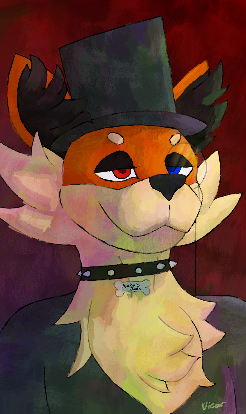 anthro anthrofied clothing collar eyewear hat headgear headwear heterochromia monocle pokemorph shirt solo spiked_collar spikes text top_hat topwear vicar nintendo pokemon fan_character tytus_the_arcanine arcanine generation_1_pokemon pokemon_(species) 2020 absurd_res digital_media_(artwork) digital_painting_(artwork) english_text hi_res