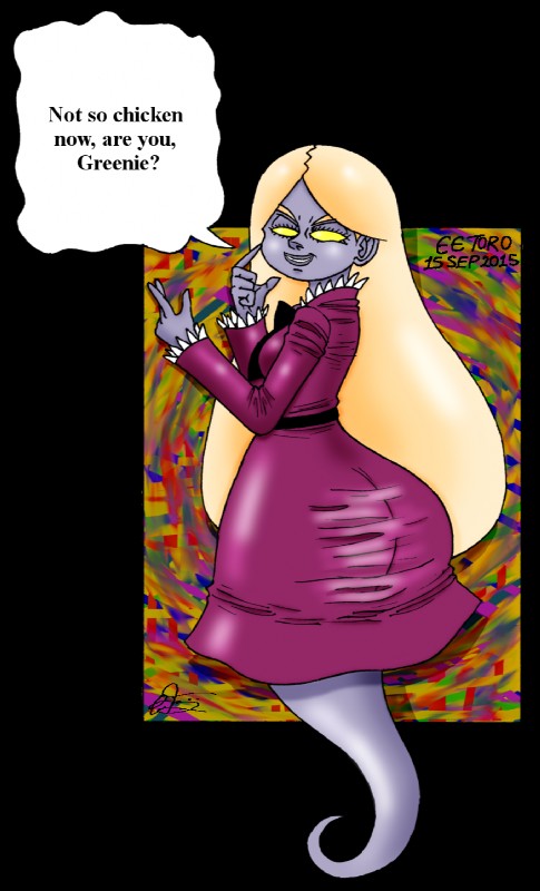 abstract_background big_butt blonde_hair butt clothed clothing dialogue empty_eyes female hair long_hair looking_at_viewer looking_back not_furry simple_background solo speech_bubble text transparent_background yellow_eyes eetoro_(artist) lookbacktofour_(artist) luigi's_mansion mario_bros nintendo melody_pianissima ghost humanoid spirit 2015 alpha_channel english_text hi_res