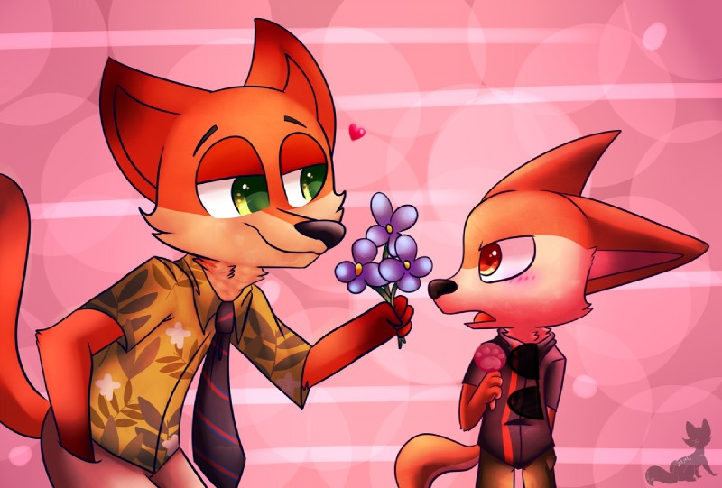 finnick and nick wilde (zootopia and etc) created by jetjetj