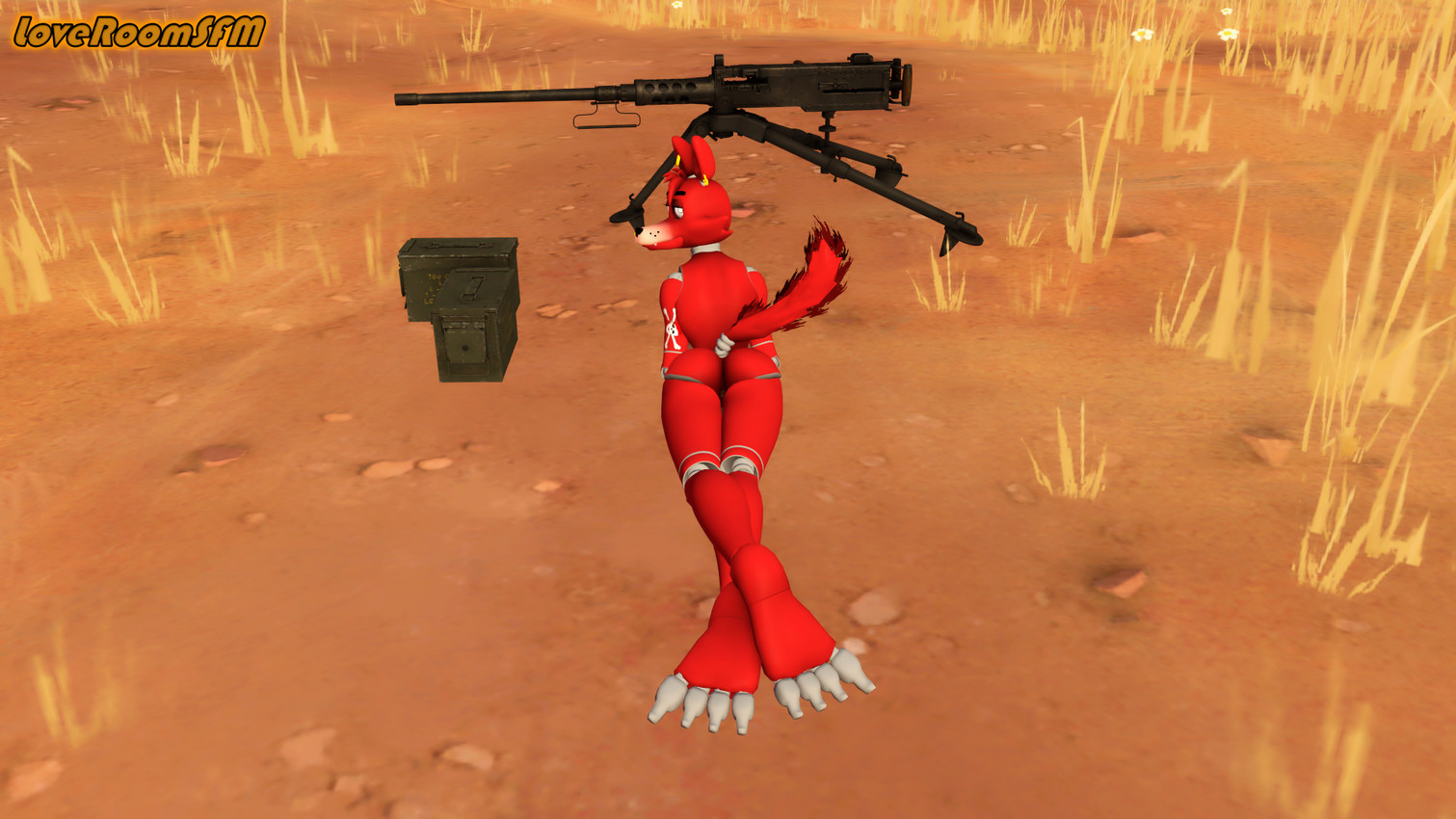 4_toes anthro anus barely_visible_anus butt feet female foot_focus hair looking_at_viewer machine nude smile soles solo tail toes loveroomsfm disembowell_(modeler) five_nights_at_freddy's scottgames foxy_(fnaf) animatronic canid canine fox mammal red_fox robot true_fox 16:9 3d_(artwork) digital_media_(artwork) hi_res source_filmmaker_(artwork) widescreen