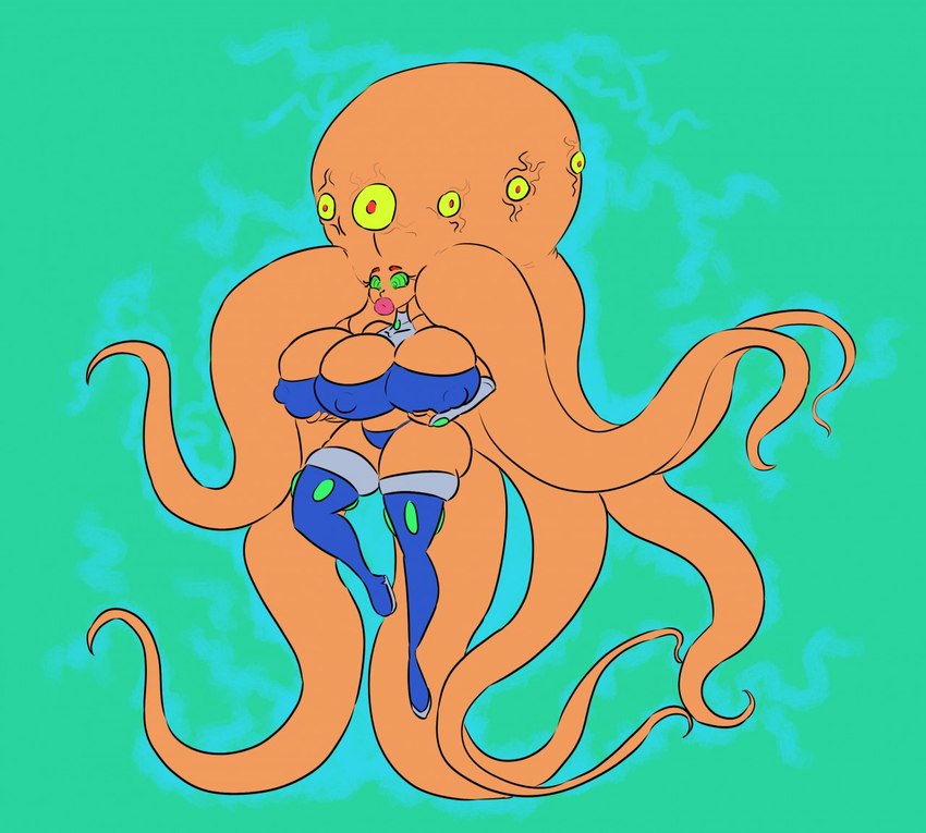 3_breasts after_transformation big_brain big_breasts big_cranium bimbofication bimbofied breasts duo erect_nipples eyes_on_head female floating floating_in_air flying head_tentacles holding_breast huge_brain huge_breasts huge_cranium hyper_brain hyper_cranium lips mind_control mindless multi_breast multi_eye nipple_outline nipples parasite parasite_in_control possession psychic_powers spiral_eyes tentacles thick_lips transformation vein veiny_head lukas1234 dc_comics teen_titans starfire_(teen_titans) alien alien_humanoid brain_creature demon humanoid