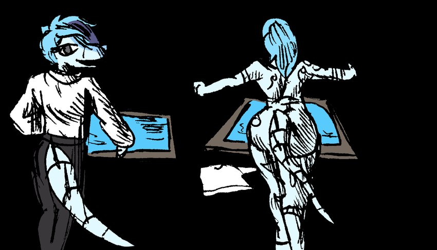 anthro back_boob big_breasts big_butt blue_body blue_hair blue_highlights blue_scales body_tattoo breasts bubble_butt butt clothing crossgender curvy_anthro curvy_female curvy_figure dialogue female grey_eyes hair highlights_(coloring) huge_butt huge_hips long_tail looking_at_viewer looking_back looking_back_at_viewer mtf_crossgender multicolored_hair nude nude_anthro nude_female open_mouth open_smile scales short_hair simple_background smile solo swimming_pool tail talking_to_viewer tattoo text thick_thighs transparent_background two_tone_hair undressing voluptuous voluptuous_anthro voluptuous_female wide_hipped_anthro wide_hipped_female wide_hips banco goodbye_volcano_high nick_(gvh) baryonyx dinosaur prehistoric_species reptile scalie spinosaurid theropod 2024 alpha_channel digital_drawing_(artwork) digital_media_(artwork) english_text hi_res