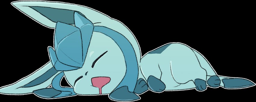 ambiguous_gender black_nose blue_body blue_fur bodily_fluids drooling eyes_closed feral fur lying on_side paws saliva simple_background sleeping solo transparent_background furyraptor23 nintendo pokemon eeveelution generation_4_pokemon glaceon pokemon_(species) alpha_channel hi_res