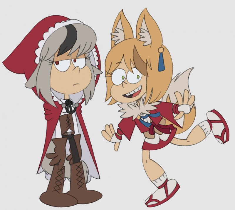 duo fox_tail itoruna fire_emblem fire_emblem_fates nintendo selkie_(fire_emblem_fates) velouria animal_humanoid canid canid_humanoid canine canine_humanoid canis fox fox_humanoid human humanoid mammal mammal_humanoid wolf 2019 digital_media_(artwork) hi_res