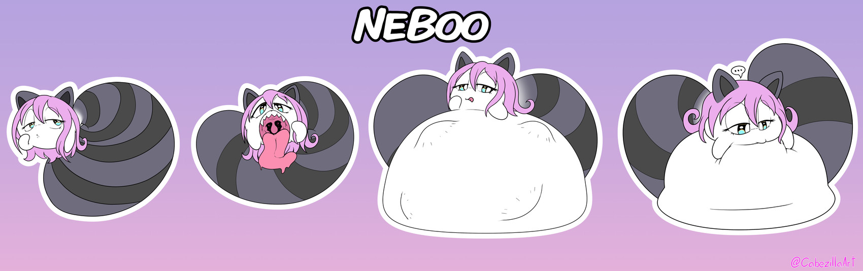 belly belly_reduction belly_squish big_belly big_mouth_(anatomy) big_tail black_eyes black_text_outline bloated blue_eyes bodily_fluids brown_ears brown_tail character_name_pun closed_frown cross-eyed digestion drooling_tongue ears_up ellipsis eye_through_hair eyelashes featureless_hands female female_pred floating floating_head_creature four_frame_sequence front_view frown fully_inside gaping_mouth gesture ghost_pred glistening glistening_eyes gradient_background hair half-closed_eyes hand_gesture hand_on_belly hand_on_face hand_on_own_belly hand_on_own_face huge_belly huge_tail hyper hyper_belly hyper_tail legless licking licking_lips licking_own_lips lidded_eyes long_tongue looking_aside looking_at_belly looking_at_own_belly looking_at_self looking_at_viewer looking_down looking_down_at_belly looking_down_at_self markings monotone_body monotone_hair mouth_closed mouth_shot multicolored_eyes narrowed_eyes open_mouth pink_hair pink_tongue pointing pointing_at_mouth pointing_at_self pointy_ears pouting presenting_mouth prick_ears pupils raccoon_tail ring_(marking) ringed_tail saliva saliva_on_tongue sharp_teeth short_arms simple_background size_difference smaller_pred smoothening_bulge_digestion soft_vore solo speech_bubble squish striped_markings striped_tail stripes struggling struggling_prey tail tail_markings teeth text thinking_pose tongue tongue_out translucent translucent_hair unseen_prey uvula vore white_body white_eyelids white_pupils white_text cabezilla mario_bros nintendo nebu_barzack boo_(mario) ghost hybrid mammal procyonid raccoon sphere_creature spirit 2025 absurd_res digital_media_(artwork) english_description flat_colors full-length_portrait hi_res portrait sequence signature