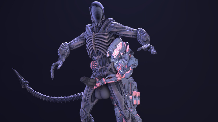 duo genitals machine male penis ewr_115 activision alien_(franchise) black_ops call_of_duty alien robot xenomorph 16:9 2020 3d_(artwork) digital_media_(artwork) hi_res widescreen