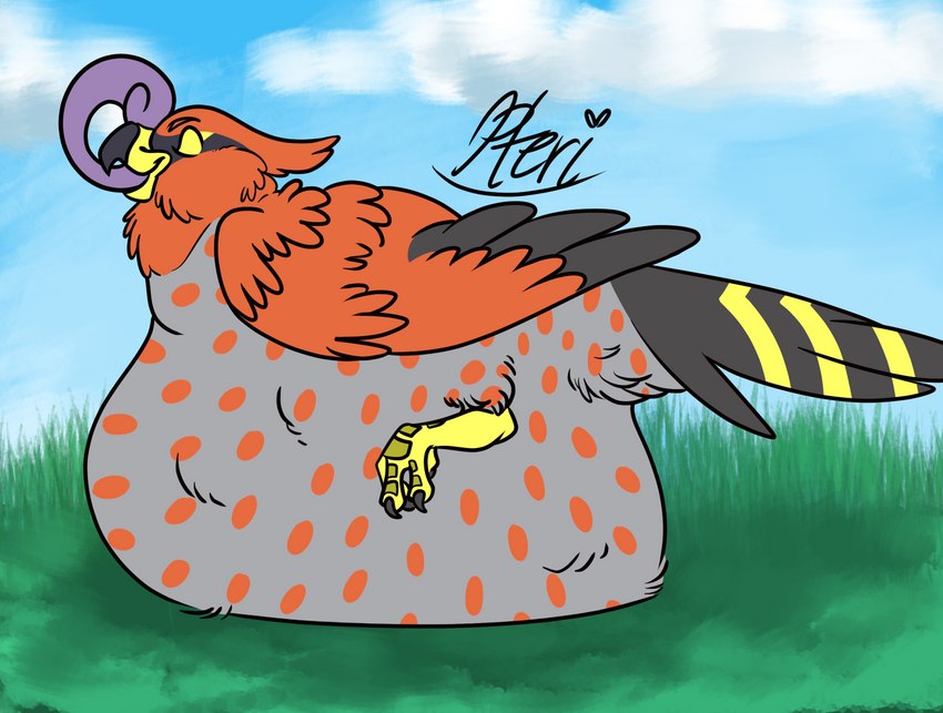 4_toes abdominal_bulge almost_fully_inside ambiguous_gender ambiguous_pred ambiguous_prey anisodactyl avian_feet beak belly big_belly biped bipedal_feral black_body black_claws black_feathers claws cloud content_smile day detailed_background digitigrade duo eyebrows eyes_closed feathered_wings feathers feet feral feral_pred feral_prey fluffy fur grass grey_body grey_feathers happy heart_symbol open_mouth oral_vore orange_body orange_eyebrows orange_feathers outside overweight overweight_ambiguous overweight_feral plant purple_body purple_fur red_body resting_on_belly side_view simple_background sky smile soft_vore solo_focus swallowing tail tail_feathers talons toe_claws toes vore wings yellow_body yellow_feathers pteri_(artist) nintendo pokemon avian generation_1_pokemon generation_6_pokemon mammal pokemon_(species) rattata rodent talonflame 2023 digital_media_(artwork) hi_res signature