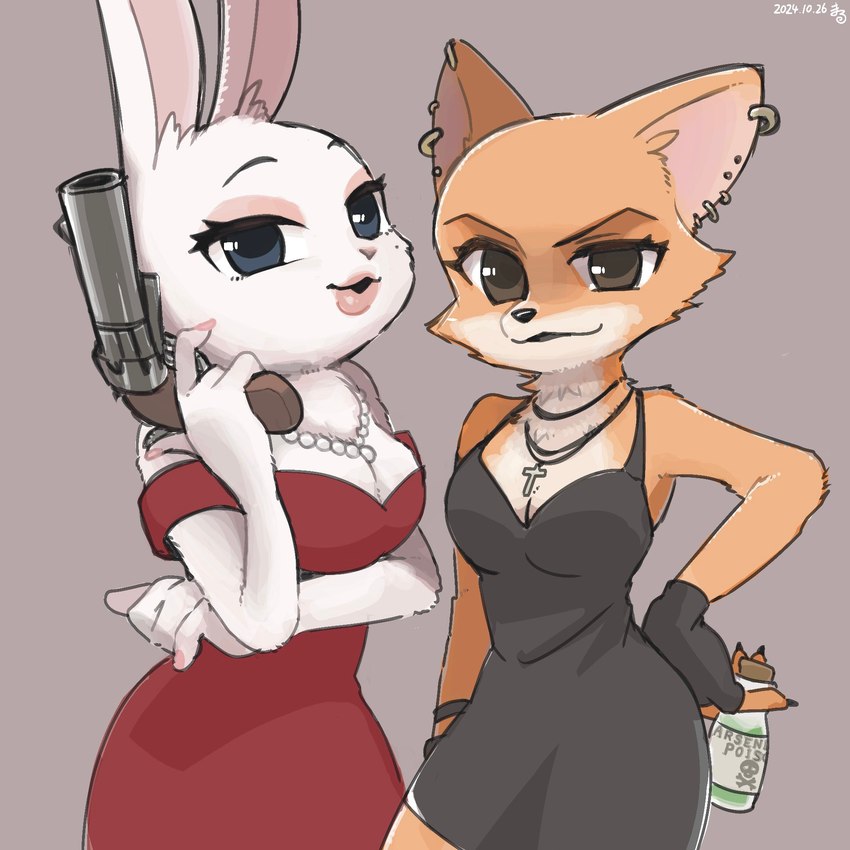 cupcake and foxy (liar's bar) created by maaruutaa0