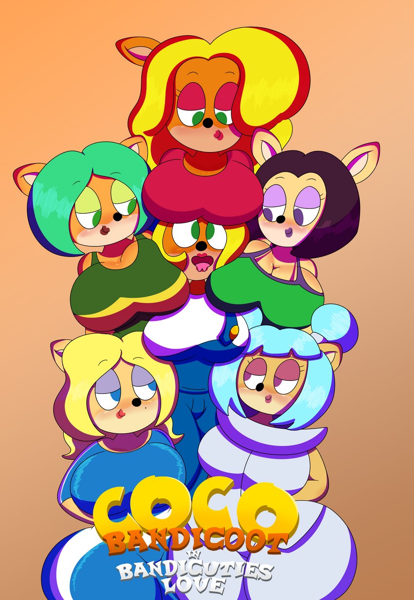 isabella bandicoot, megumi bandicoot, tawna bandicoot, coco bandicoot, ami bandicoot, and etc (crash team racing nitro-fueled and etc) created by 3barts