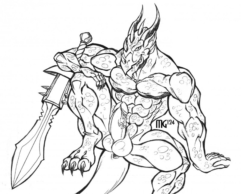 8-pack abs anthro athletic balls beef biceps big_muscles big_penis claws clothed clothing erection fangs feet flexing food genitals hindpaw horn looking_at_viewer male meat melee_weapon muscular muscular_anthro muscular_male nude paws pecs penis pose red_eyes scales simple_background smile solo spread_legs spreading sword tail teeth toes topless vein weapon musclegod124 mythology varanis_blackclaw dragon mythological_creature mythological_scalie reptile scalie vectarr ready_(disambiguation) 2013