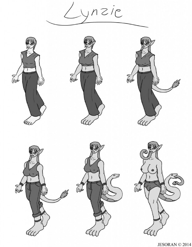 anthro bra breasts briefs bulge clothed clothing crop_top feet growth gynomorph human_to_anthro intersex living_tail membrane_(anatomy) midriff navel non-mammal_breasts shirt simple_background snake_for_a_tongue snake_tail solo species_transformation sports_bra tail tail_growth toes tongue topless topwear transformation underwear unusual_anatomy unusual_tail unusual_tongue webbed_feet webbed_hands white_background jesoran reptile scalie snake hi_res monochrome