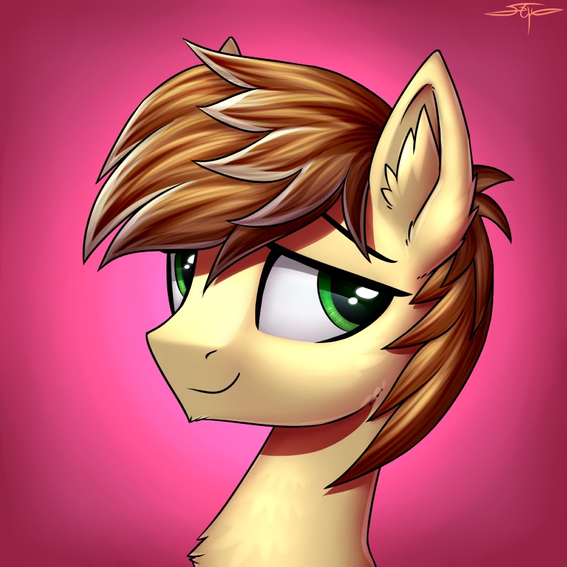 feral fur green_eyes hair male solo setharu friendship_is_magic hasbro my_little_pony feather_bangs_(mlp) earth_pony equid equine horse mammal pony 1:1 absurd_res digital_media_(artwork) hi_res