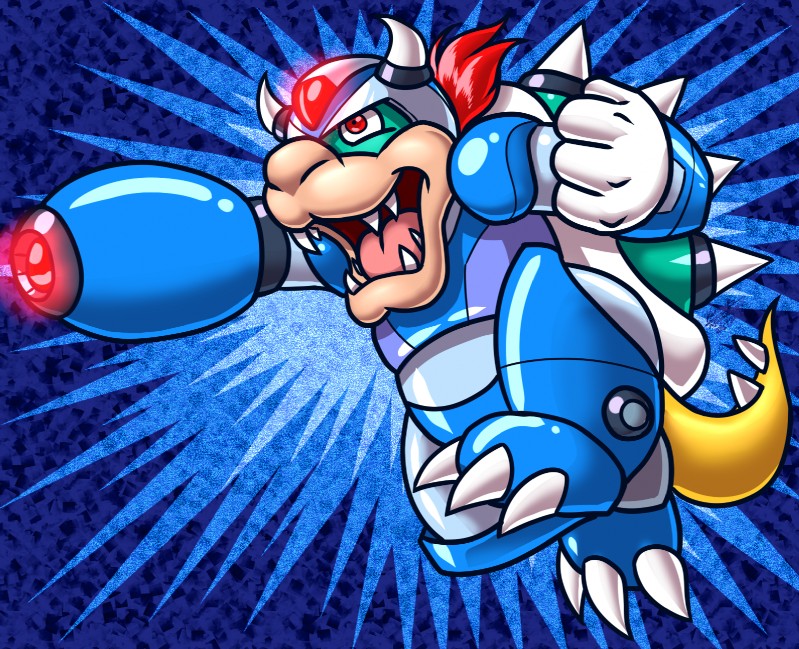 abstract_background anthro armor gun male mega_buster ranged_weapon simple_background solo weapon samusmmx capcom mario_bros mega_man_(series) mega_man_x_(series) nintendo bowser mega_man_x_(character) koopa scalie hi_res