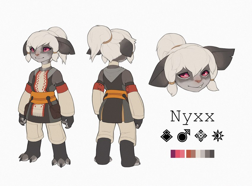 fan character and nyxx (guild wars) created by snowskau