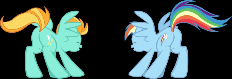 lightning dust and rainbow dash (friendship is magic and etc) created by sagegami