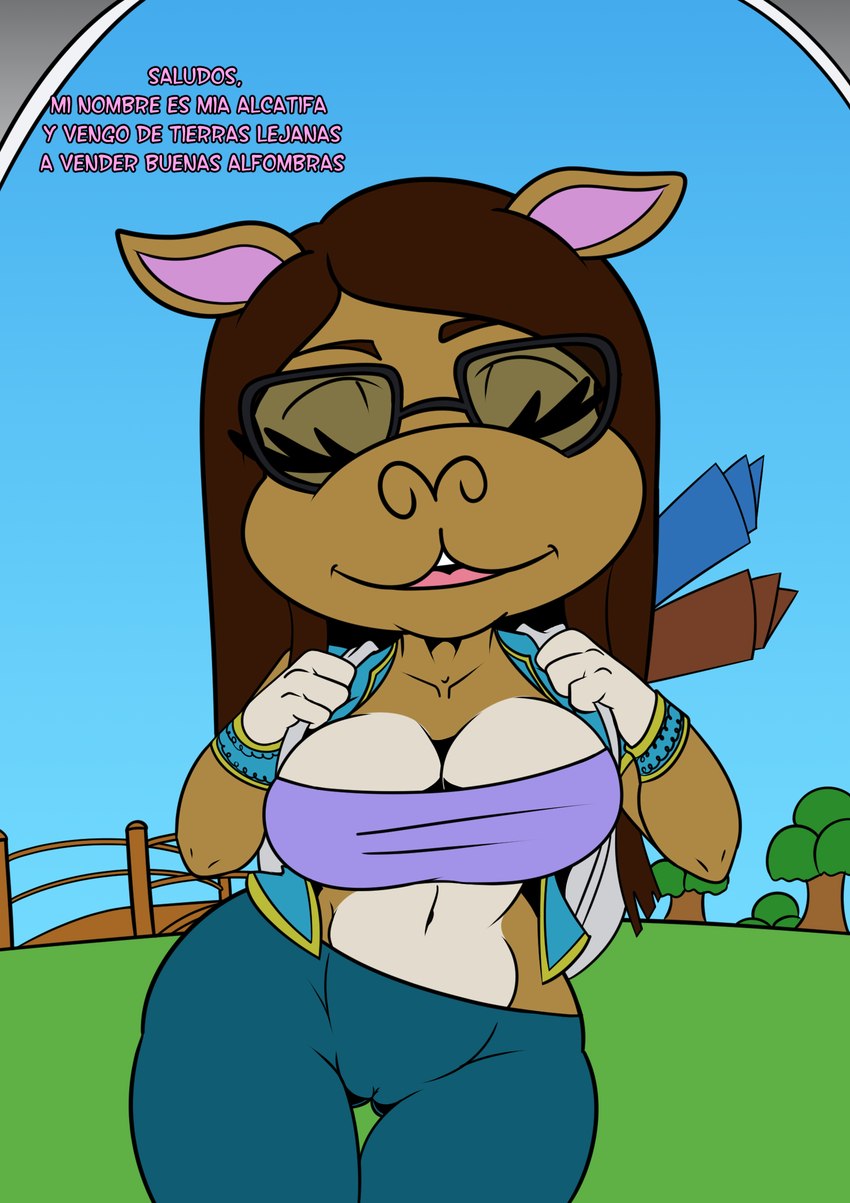 anthro female parody dyriuck_kaos animal_crossing nintendo mia_alcatifa camel camelid mammal hi_res