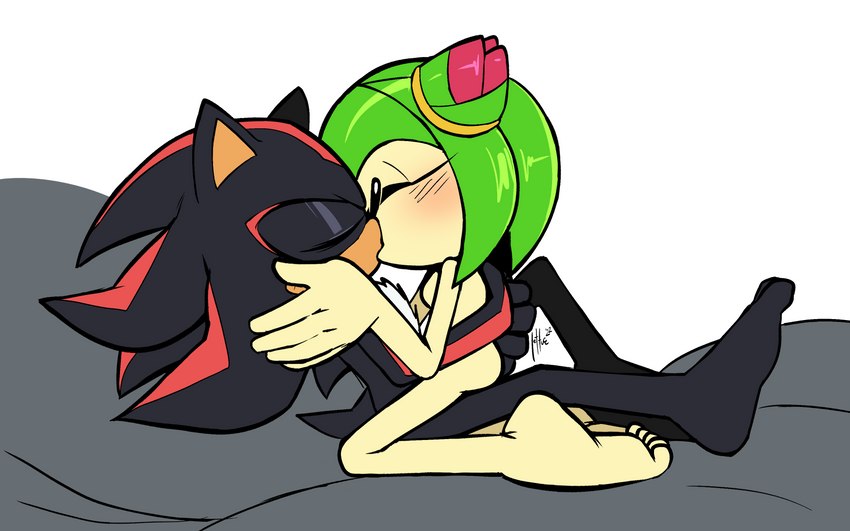 cosmo the seedrian and shadow the hedgehog (sonic the hedgehog (series) and etc) created by lettuce (artist)