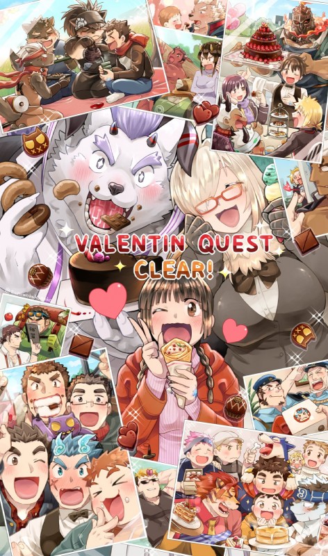 anthro blush cake candy chocolate crepe dessert doughnut female food group holidays male muscular muscular_male pastry photo slightly_chubby sumiwohakuneko lifewonders tokyo_afterschool_summoners valentine's_day bandaid_protagonist_(tas) behemoth_(tas) chubby_protagonist_(tas) female_protagonist_(tas) gyobu_(tas) horkeu_kamui_(tas) jock_protagonist_(tas) kengo_(tas) marchosias_(tas) moritaka_(tas) nomad_(tas) protagonist_(tas) ryouta_yakushimaru shino_(tas) shirou_motoori surtr_(tas) tadatomo_(tas) tetsuox_(tas) touji_sakimori twink_protagonist_(tas) ziz_(tas) canid canine canis domestic_dog human mammal monster raccoon_dog tanuki wolf collage_(disambiguation) hi_res