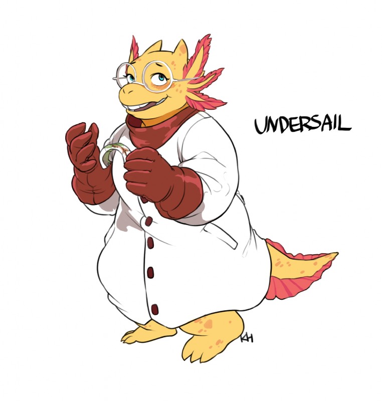 alphys (undertale (series) and etc) created by kkhoppang