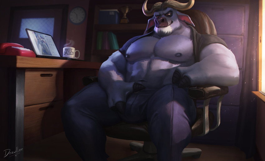 asgore dreemurr and chief bogo (undertale (series) and etc) created by drawller