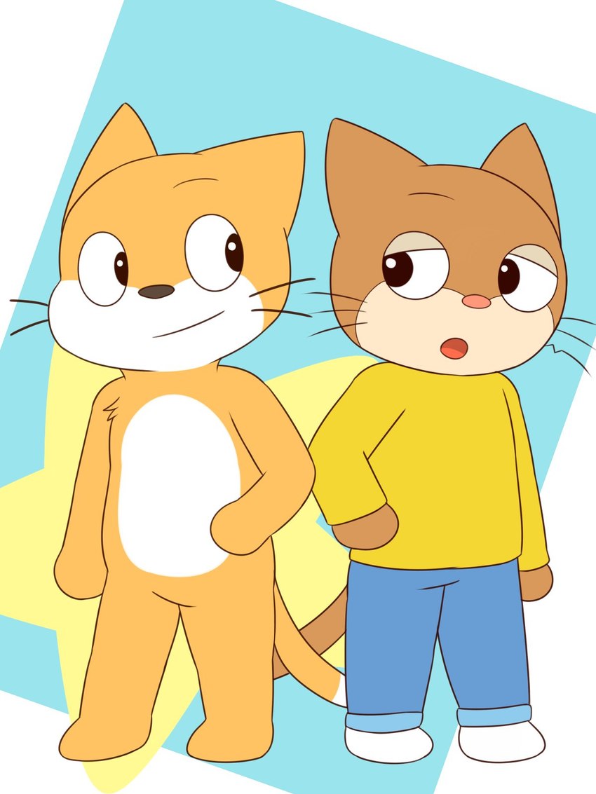 nyago and scratch cat (nyani ga nyander nyander kamen and etc) created by nyaur