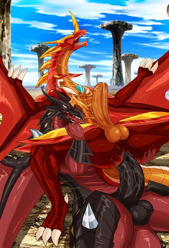 drago and helios (bakugan (series) and etc) created by sellon