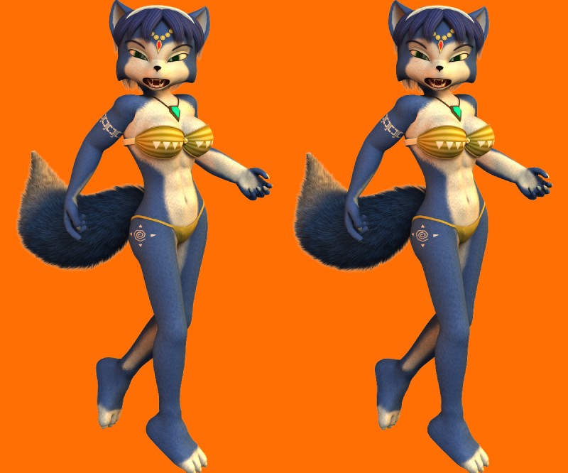 angry anthro blue_body blue_fur blue_hair clothing female fur hair jewelry looking_at_viewer markings necklace simple_background solo white_body white_fur cockaforce nintendo star_fox krystal_(charleyfox) krystal_(star_fox) canid canine fox mammal 3d_(artwork) 6:5 cross_eye_stereogram digital_media_(artwork) side_by_side_stereogram stereogram