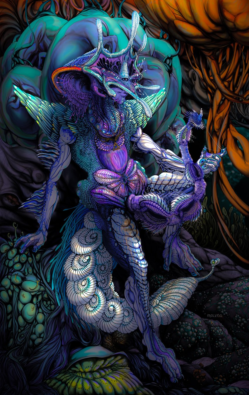 1_eye blue_body detailed_background genitals iridescent iridescent_body iridescent_penis male not_furry penis psychedelic snake_hood solo unusual_anatomy unusual_genitalia unusual_penis where_is_your_god_now molvno alien extraterrestrial absurd_res colorful_theme hi_res herm_(lore)