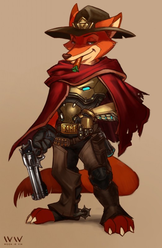 cole cassidy and nick wilde (blizzard entertainment and etc) created by leonwoon