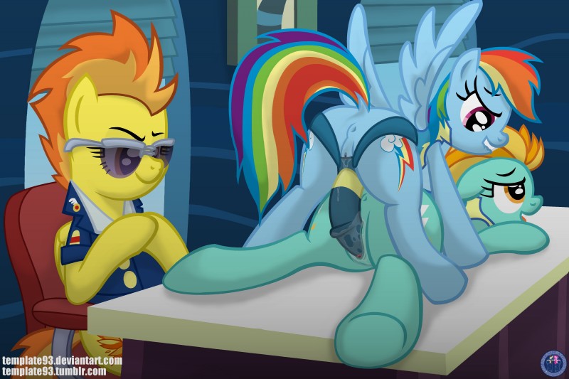 lightning dust, rainbow dash, spitfire, and wonderbolts (friendship is magic and etc) created by template93