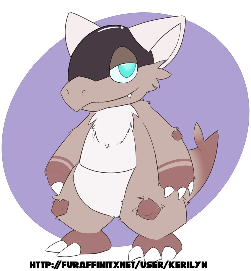 ambiguous_gender biped fangs feral fluffy fluffy_chest pouch_(anatomy) protruding_teeth solo solo_focus tail teal_eyes teeth kerilyn nintendo pokemon celes_nyx generation_1_pokemon kangaskhan pokemon_(species)