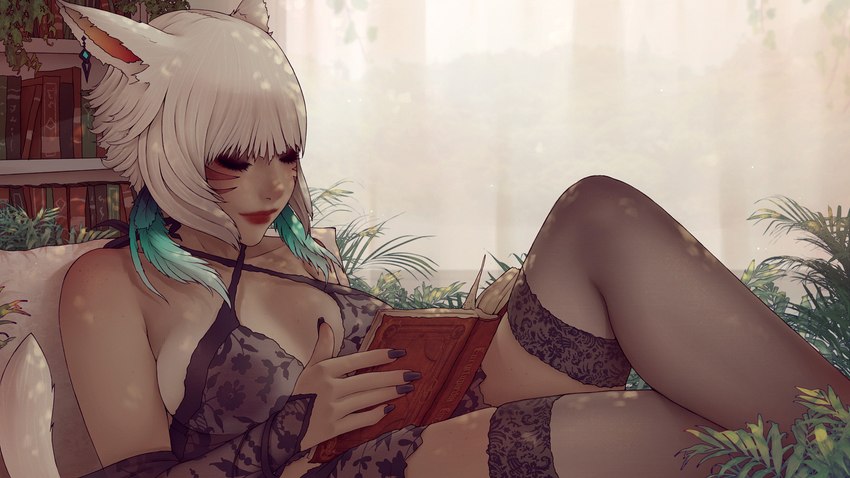 areola bra breasts clothed clothing female legwear lingerie solo thigh_highs underwear soranamae final_fantasy final_fantasy_xiv final_fantasy_xiv_(legacy) square_enix y'shtola_rhul animal_humanoid cat_humanoid felid felid_humanoid feline feline_humanoid humanoid mammal mammal_humanoid miqo'te 16:9 hi_res widescreen