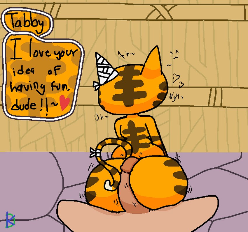 anthro big_butt bubble_butt butt butt_focus duo female female_on_top first_person_view hot_dogging male male/female offscreen_character on_bottom on_top reverse_cowgirl_position sex slightly_chubby slightly_chubby_female text klutzatdusk animal_crossing nintendo tabby_(animal_crossing) domestic_cat felid feline felis human mammal english_text