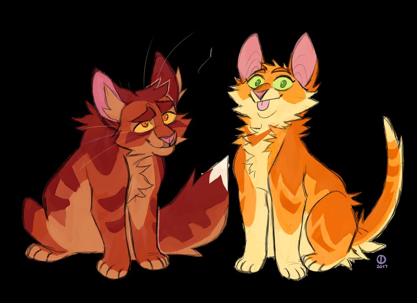 alderheart and sparkpelt (warriors (book series)) created by graystripe64