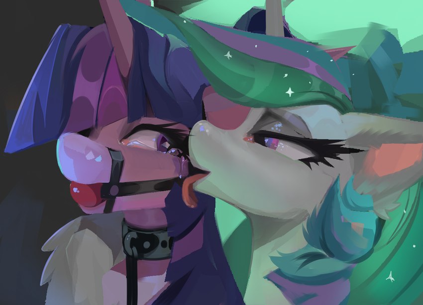 princess celestia and twilight sparkle (friendship is magic and etc) created by hoofindust