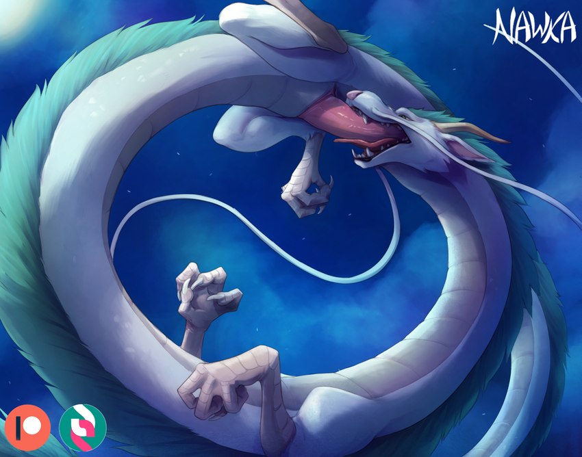 haku (east asian mythology and etc) created by nawka