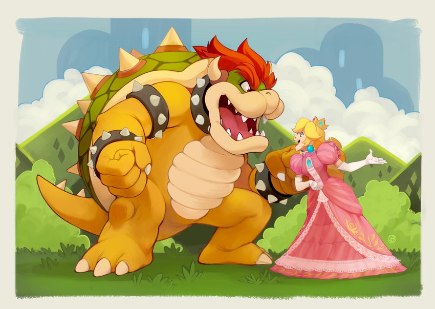 bowser and princess peach (mario bros and etc) created by fusspot