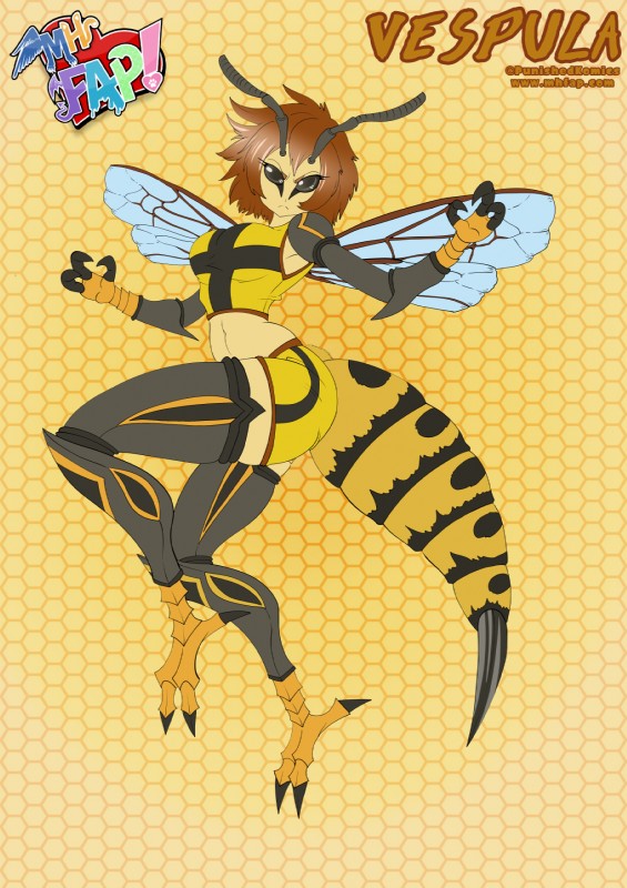 antennae_(anatomy) big_breasts big_butt breasts butt clothing curvy_figure female insect_wings looking_at_viewer monster_girl_(genre) pose solo stinger voluptuous wings punishedkom mhfap! vespula_(mhfap) animal_humanoid arthropod arthropod_humanoid humanoid hymenopteran insect insect_humanoid wasp 2018 digital_media_(artwork) hi_res pinup