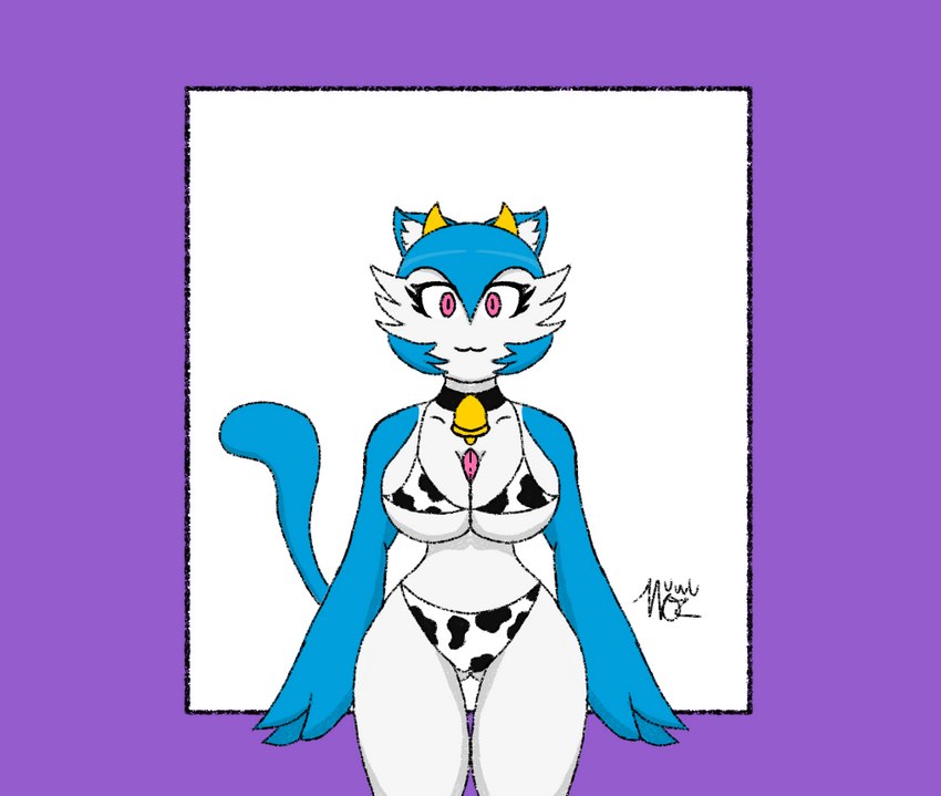 animal_print anthro bikini clothing cow_print cow_suit female solo swimwear two-piece_swimsuit the_nozomi_heku nintendo pokemon gardiehayden gardevoir generation_3_pokemon humanoid pokemon_(species)