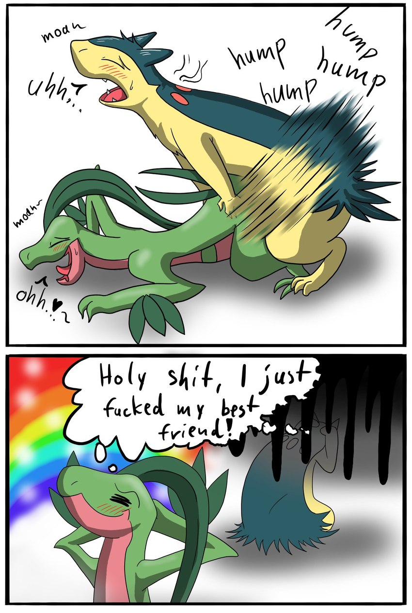 barnim the grovyle and brand the typhlosion (nintendo and etc) created by macro710 and thatweirdguy