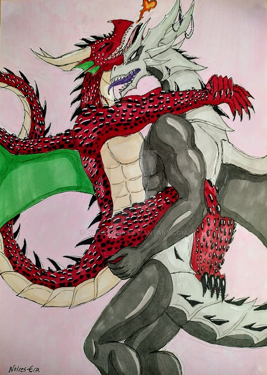 ambiguous_penetration anthro breath_powers duo elemental_manipulation fire fire_breathing fire_manipulation holding_partner licking male male/male muscular penetration tongue noires-era bakugan mythology agnar sefire dragon dragonoid_(bakugan) mythological_creature mythological_scalie scalie hi_res